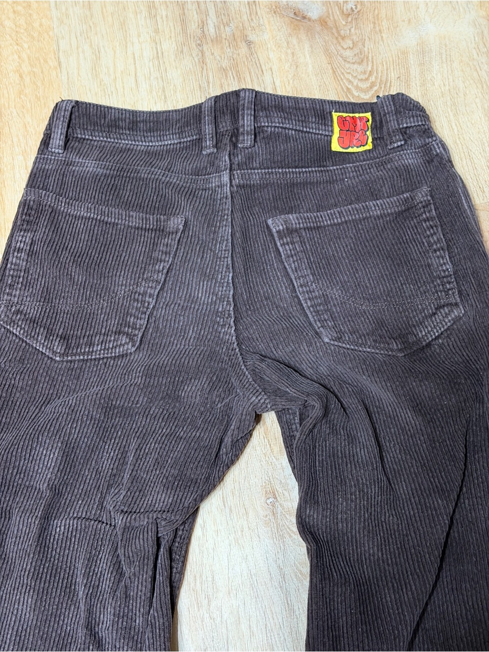 Gymbro Brown Corduroy Pants Size 27 Wide Leg 100% Cotton Y2K Skater Unisex - Picture 5 of 15